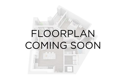 Floor plan for 1 bed, 1 bath, 577 sqft